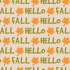 Hello Fall with Green Words