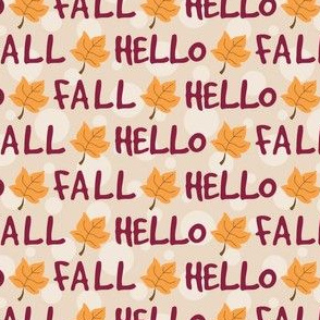 Hello Fall with Burg Words (on dots)