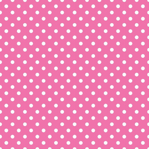 Small scale • Pink and white polka dots