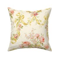 Queen Alexandra Floral Damask ~ Original on Cosmic Latte  