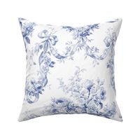 Queen Alexandra Floral Damask ~ Willow Ware Blue and White 
