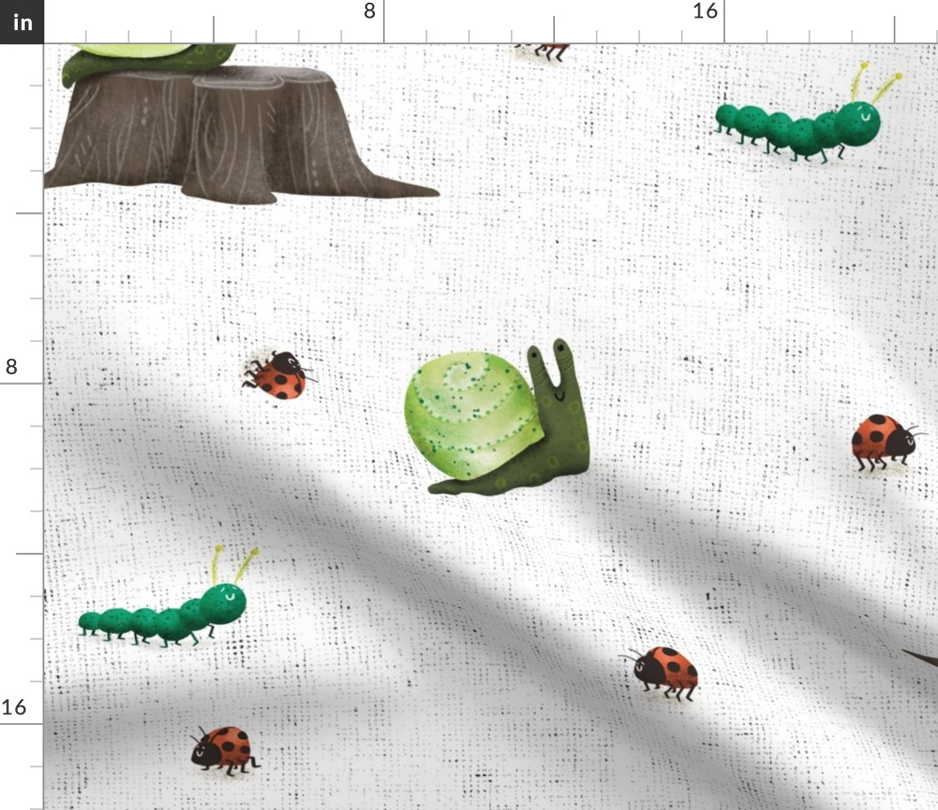 Mushroom Forest - Ladybug - Snail - Caterpillar Coordinate - Large Scale