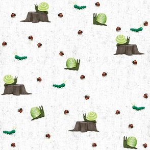 Mushroom Forest - Ladybug - Snail - Caterpillar Coordinate - Small Scale
