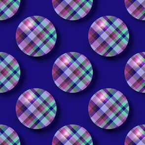 BNS6 - Medium - Plaid Polka Dots on Purple