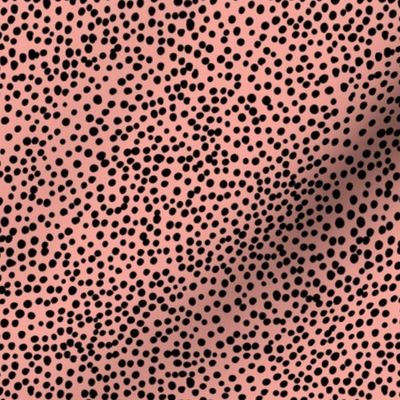 Little tiny cheetah spots sweet boho basic spots animal inspired minimal nursery print coral pink white girls SMALL