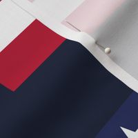 American Flag square large navy
