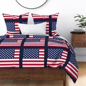 American Flag square large navy