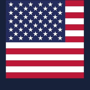 American Flag square large navy