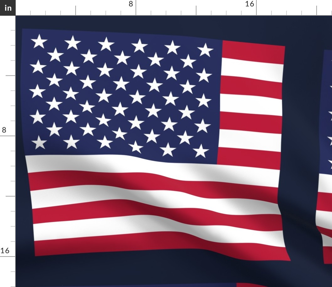 American Flag square large navy