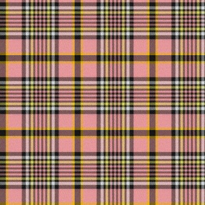 Peach Pink and Lemon Plaid