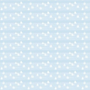 Beach nautical artistic small white sailboats waves light blue white