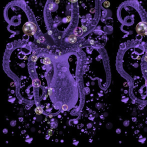 Purple iridescent squid bubble