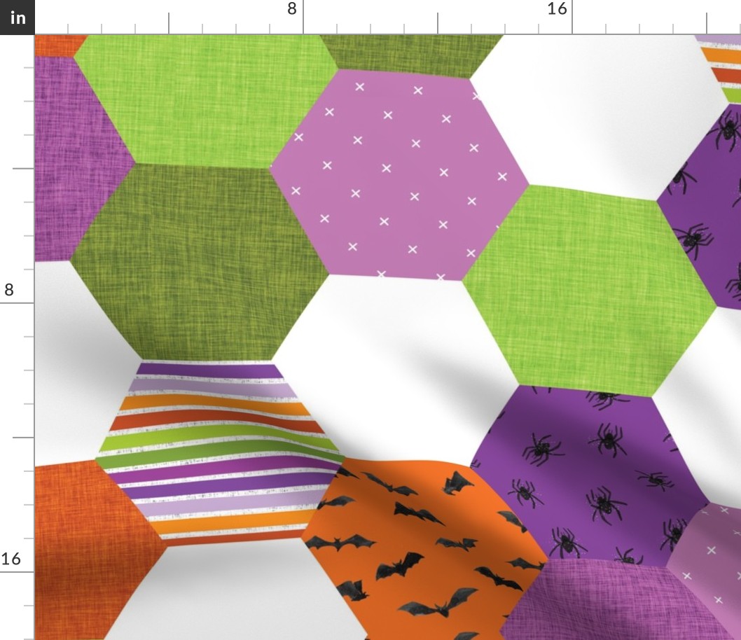 halloween hexagon wholecloth v. 4