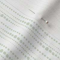 Bestrewn - Abstract Geometric Dot Stripe White Soft Green