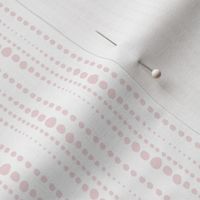 Bestrewn - Abstract Geometric Dot Stripe White Soft Pink