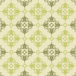 Tonal Green Arabesque blender wall paper farmhouse cottage core vintage style graphic by Terri Conrad Designs