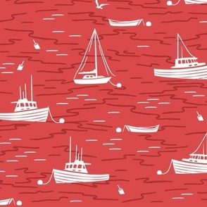 Harbor Boats red medium