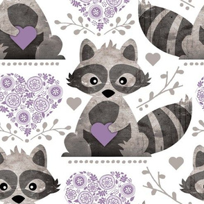 Raccoon's Valentine - Lavender - Large Scale