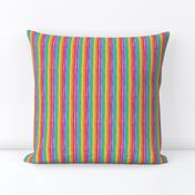 Crayon Sketched Rainbow Stripe