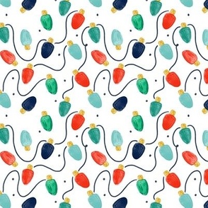 Christmas Lights Fabric, Wallpaper and Home Decor | Spoonflower