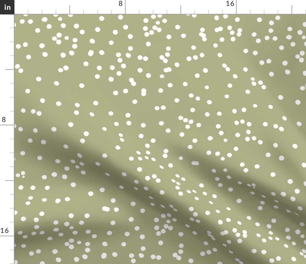 Messy boho confetti abstract minimal animal print cheetah spots or dalmatian skin soft olive green white