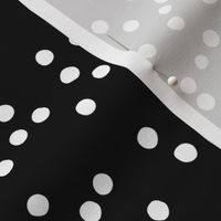 Messy boho confetti abstract minimal animal print cheetah spots or dalmatian skin monochrome black and white