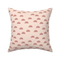 Sunshine and rainbows boho summer day scandinavian minimal nursery design seventies retro orange pink