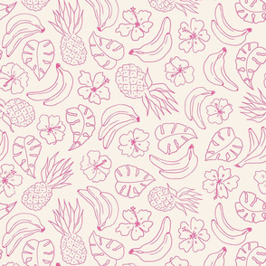 tropical shapes/pink/medium