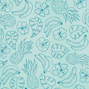 tropical shapes/mint/large