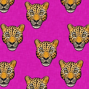 Leopards on hot pink - LAD20