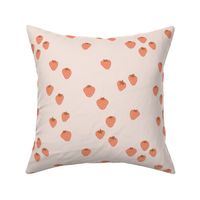 The minimalist strawberry boho fields Scandinavian fruit garden seventies coral orange