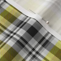 Black and White with Shades of Yellow Asymmetrical Plaid Version 2