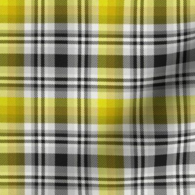 Black and White with Shades of Yellow Asymmetrical Plaid Version 2