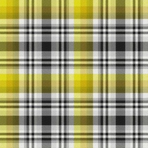 Black and White with Shades of Yellow Asymmetrical Plaid Version 2