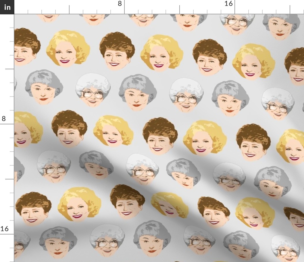 Golden Girls Faces - Large Gray