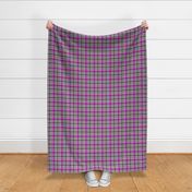 Black and White with Shades of Red-Violet Asymmetrical  Plaid