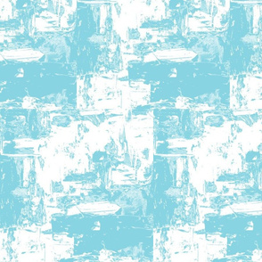  Caribbean Blue & White Abstract