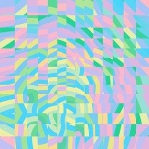 Psychedelic Pink Green Yellow Blue Pattern