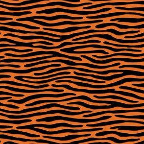 ★ ZEBRA OR TIGER ? ★ Orange  – Tiny Scale - Horizontal / Collection : Wild Stripes – Punk Rock Animal Prints 2