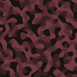 ★ GROOVY CAMO ★ Dark Burgundy Red - Small Scale / Collection : Disruptive Patterns – Camouflage Prints