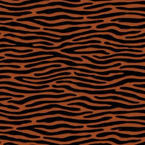 ★ ZEBRA OR TIGER ? ★ Rust  – Tiny Scale - Horizontal / Collection : Wild Stripes – Punk Rock Animal Prints 2