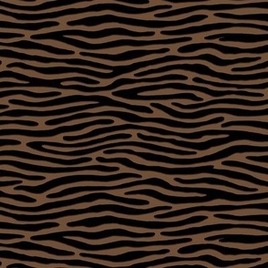 ★ ZEBRA OR TIGER ? ★ Brown  – Tiny Scale - Horizontal / Collection : Wild Stripes – Punk Rock Animal Prints 2