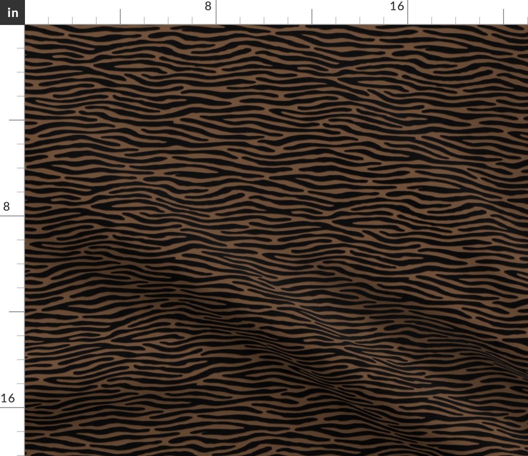 ★ ZEBRA OR TIGER ? ★ Brown  – Tiny Scale - Horizontal / Collection : Wild Stripes – Punk Rock Animal Prints 2