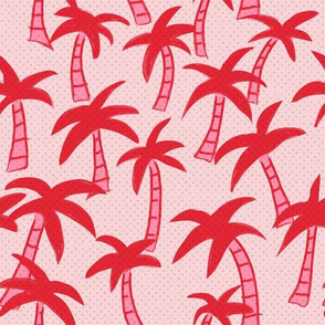 Vintage Pink Palm Trees