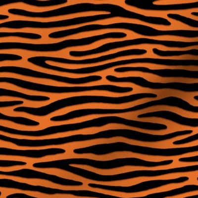 ★ ZEBRA OR TIGER ? ★ Orange  – Small Scale - Horizontal / Collection : Wild Stripes – Punk Rock Animal Prints 2