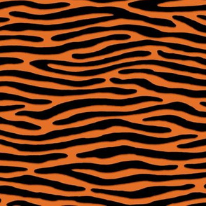 ★ ZEBRA OR TIGER ? ★ Orange  – Small Scale - Horizontal / Collection : Wild Stripes – Punk Rock Animal Prints 2