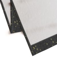 stars and moons // soft gold on 179-13 linen