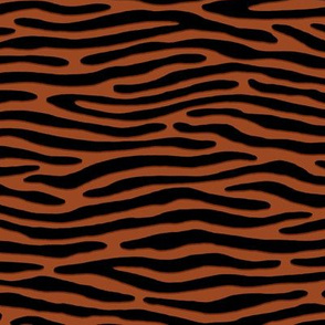 ★ ZEBRA OR TIGER ? ★ Rust  – Small Scale - Horizontal / Collection : Wild Stripes – Punk Rock Animal Prints 2