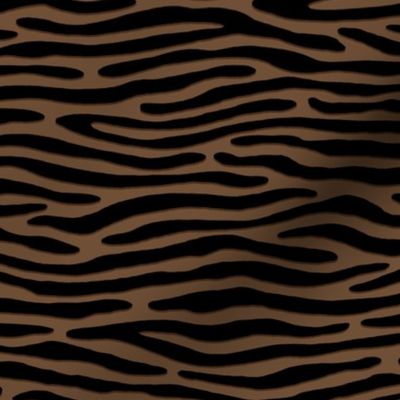 ★ ZEBRA OR TIGER ? ★ Brown  – Small Scale - Horizontal / Collection : Wild Stripes – Punk Rock Animal Prints 2