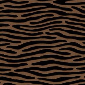 ★ ZEBRA OR TIGER ? ★ Brown  – Small Scale - Horizontal / Collection : Wild Stripes – Punk Rock Animal Prints 2